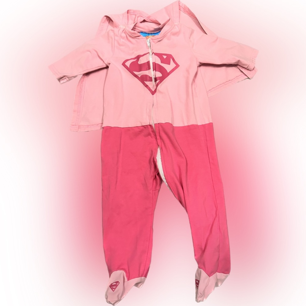 Baby supergirl outfit with cape